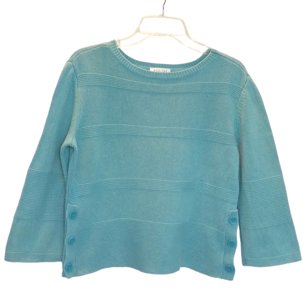 Habitat sweater linen/cotton sweater 3/4 sleeves size small/medium
